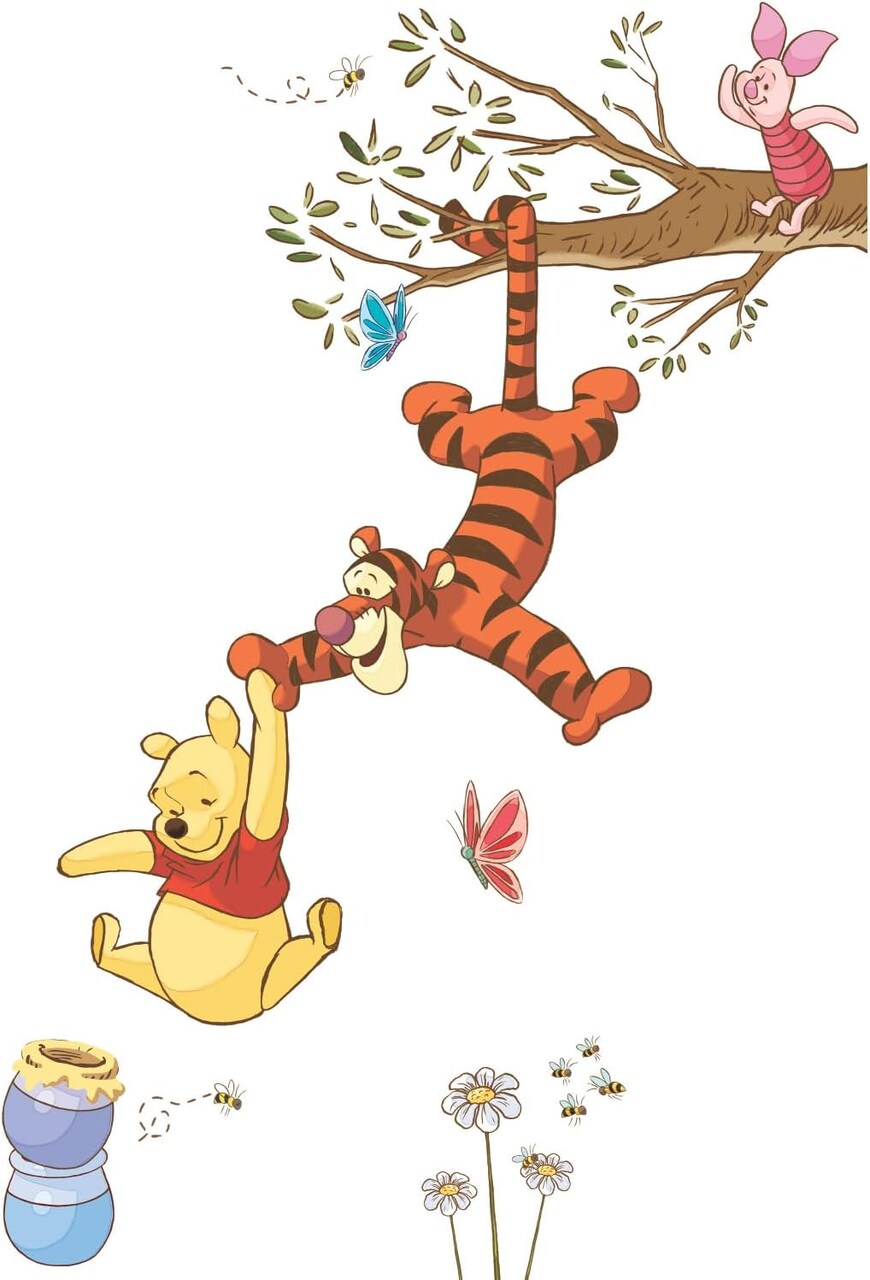Disney Winnie The Pooh Swinging For Honey Giant Peel and Stick Wall Decals